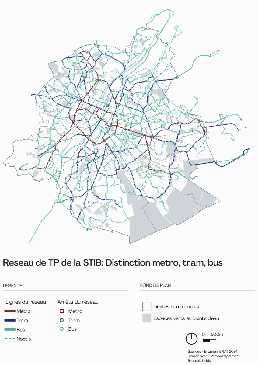 Reseau STIB modes