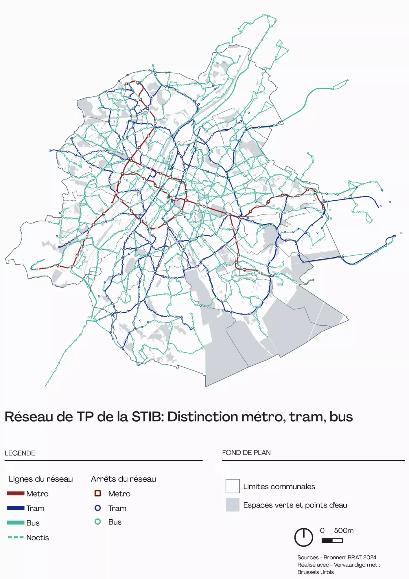 Reseau STIB modes