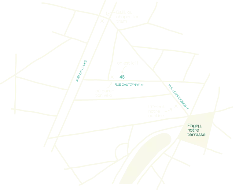 Carte des alentours du BRAT