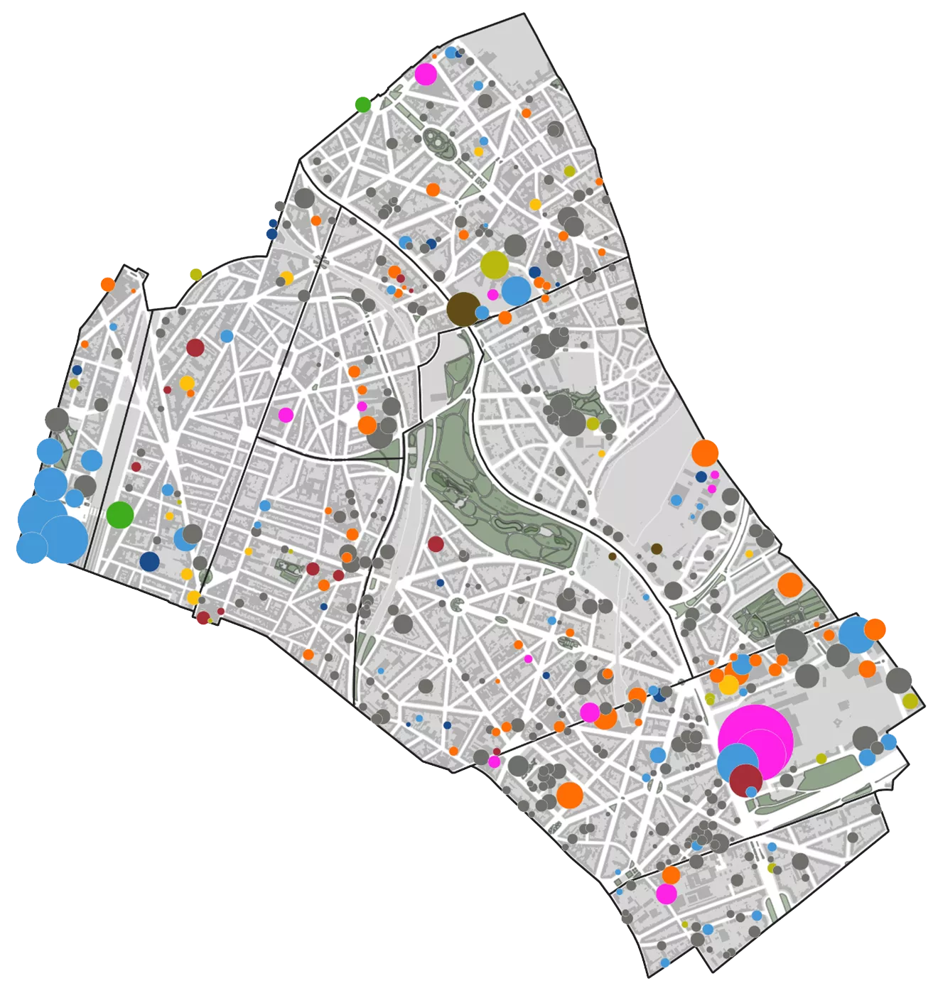 Carte inventaire du stationnement hors-voirie a Schaerbeek