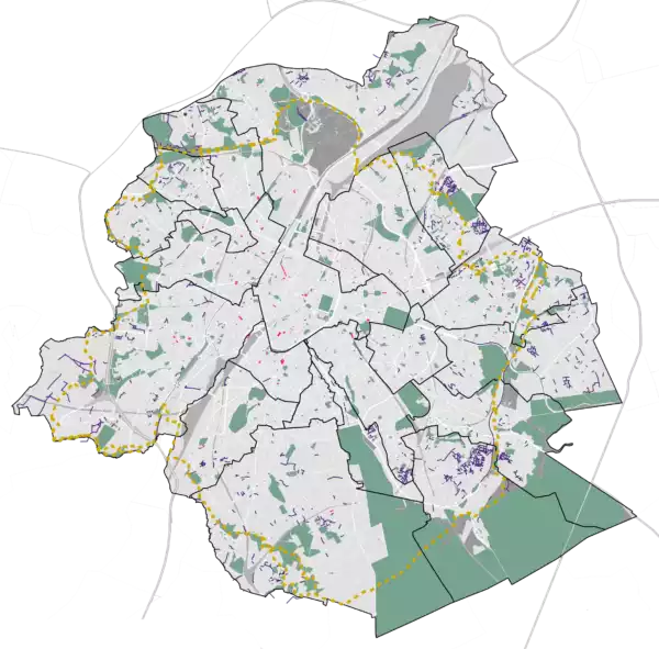 Carte de l'inventaire des espaces verts Base de Donnees 2021