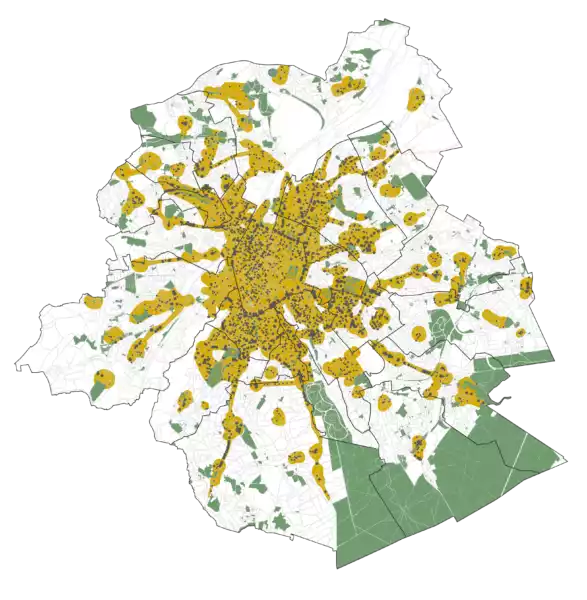 Carte masterplan stationnement velo cargo en RBC