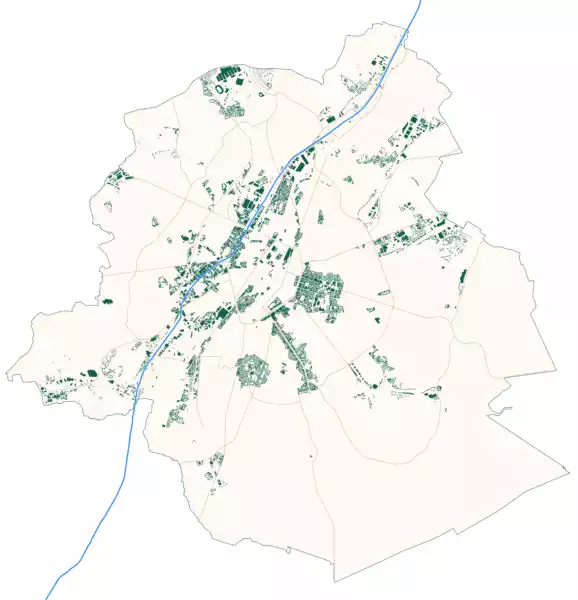 Carte des batiments relevés dans le cadre de la Sitex 2.0 du PRAS