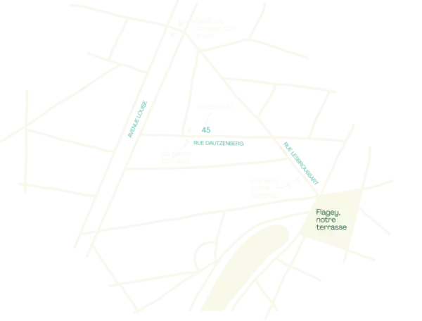 Carte des alentours du BRAT