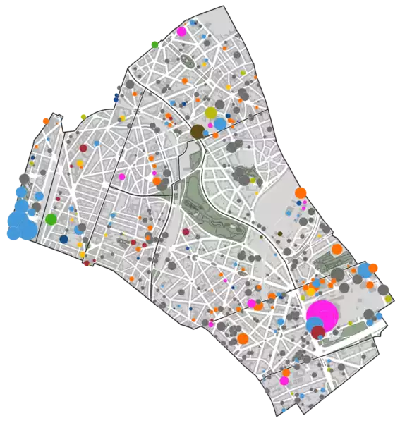Carte inventaire du stationnement hors-voirie a Schaerbeek